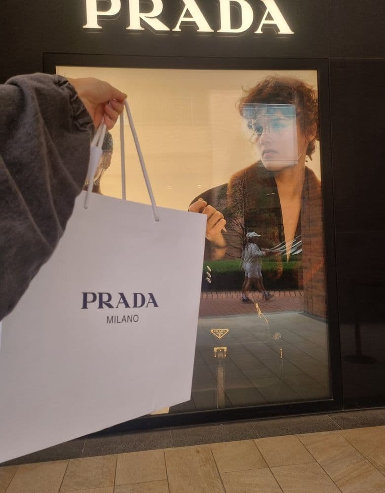 Prada Brushed Tote Bag in Pink