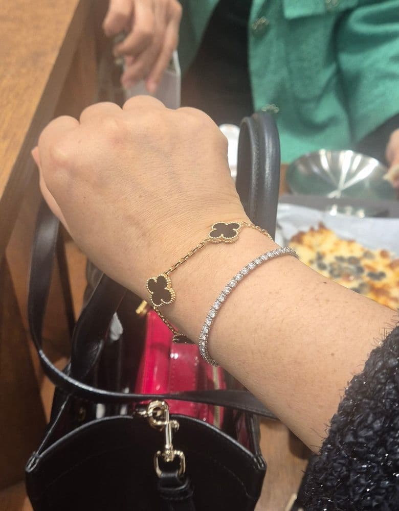 Van Cleef & Arpels 5-Motif Onyx Bracelet