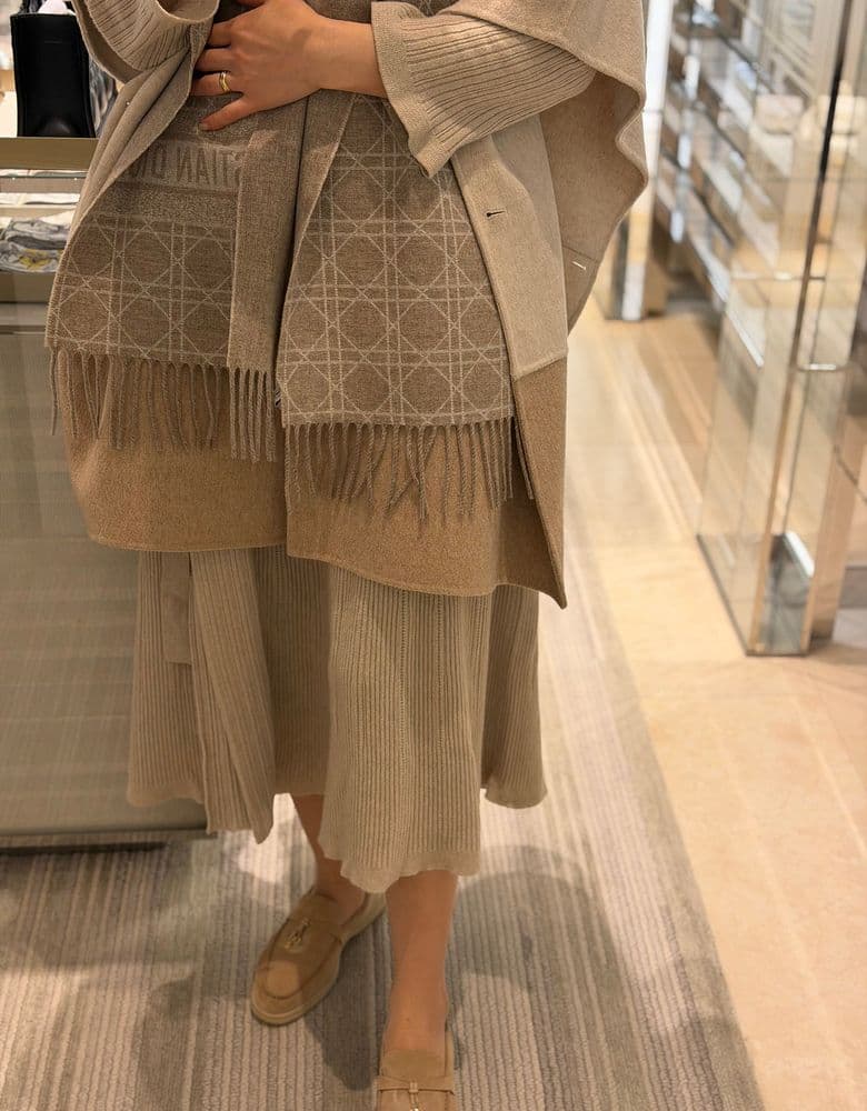 디올 겨울 신상 까나쥬 캐시미어 머플러 언박싱&착샷