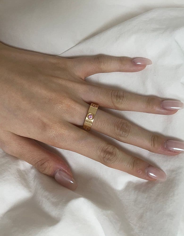 Cartier Love Ring with Pink Diamonds