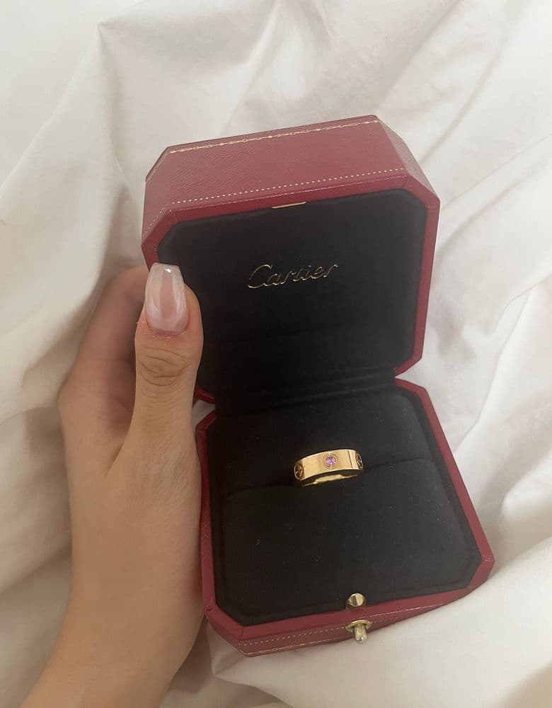 Cartier Love Ring with Pink Diamonds