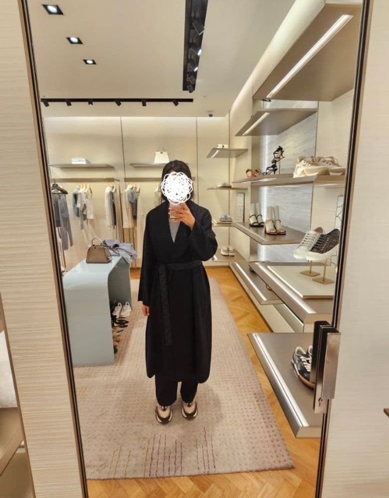 Fendi black wool coat