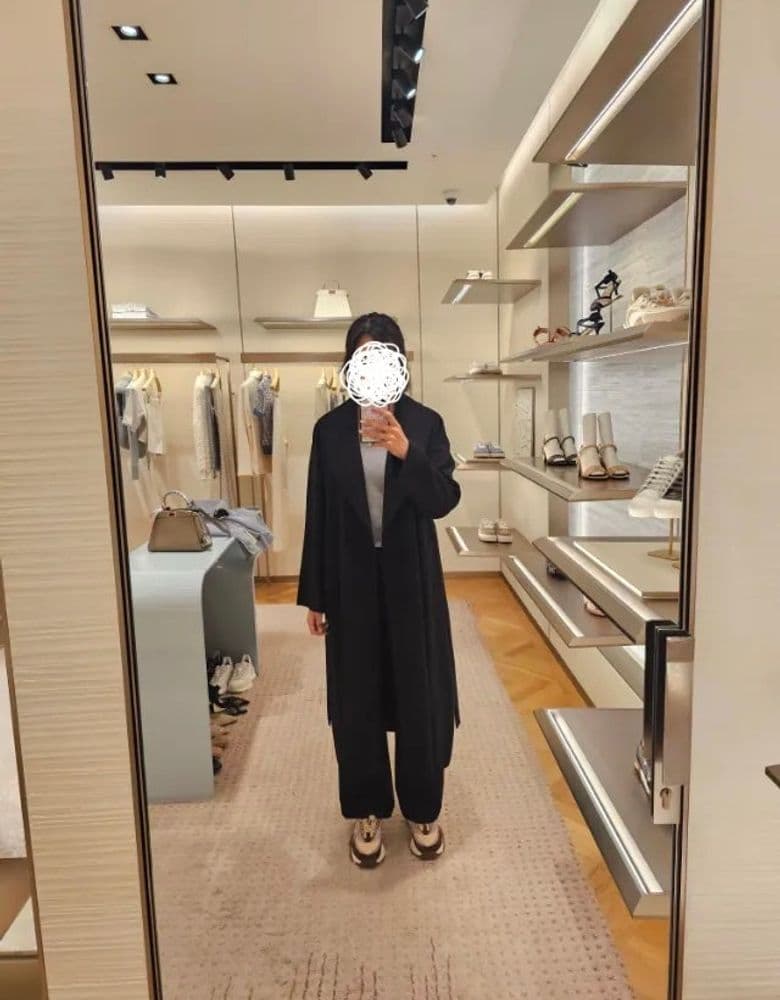 Fendi black wool coat