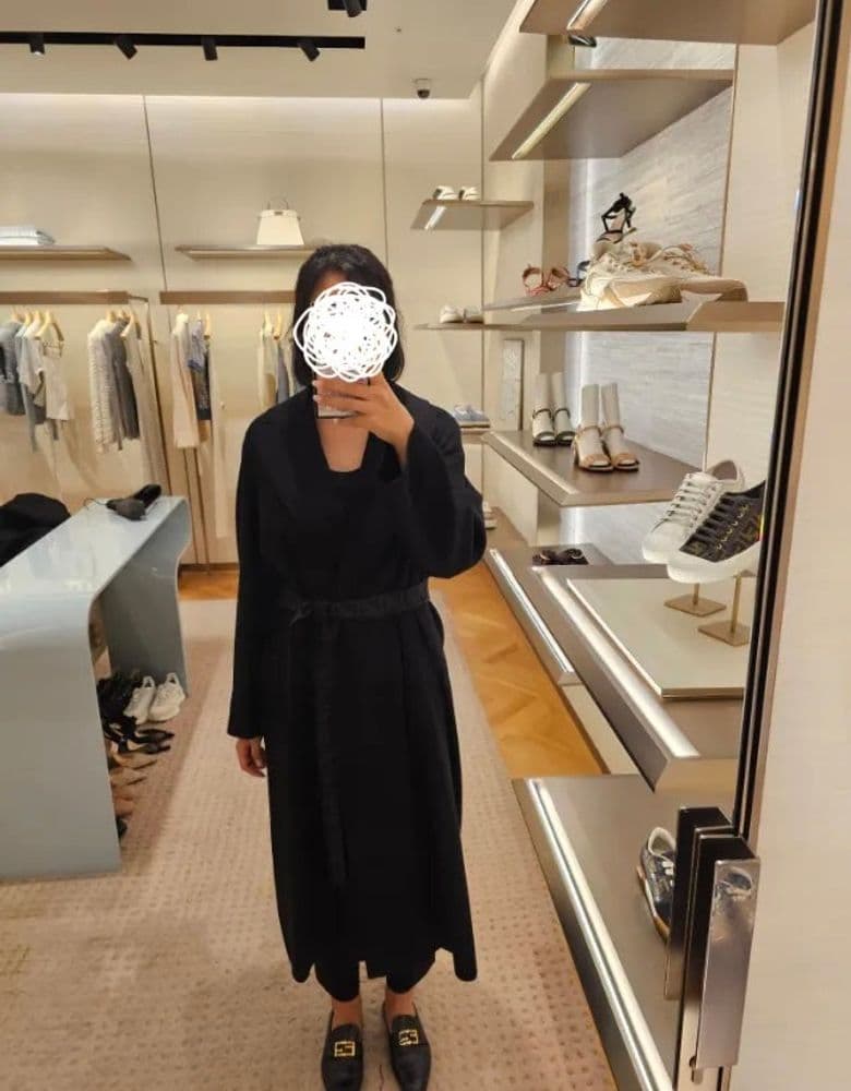 Fendi black wool coat
