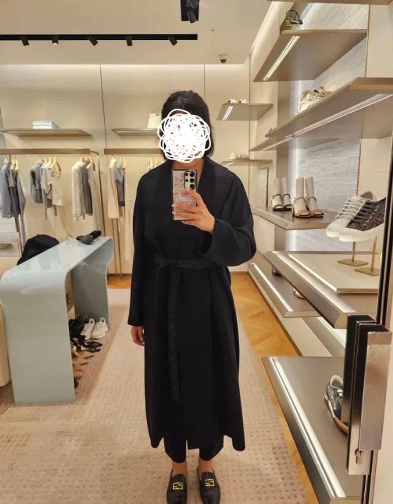Fendi black wool coat