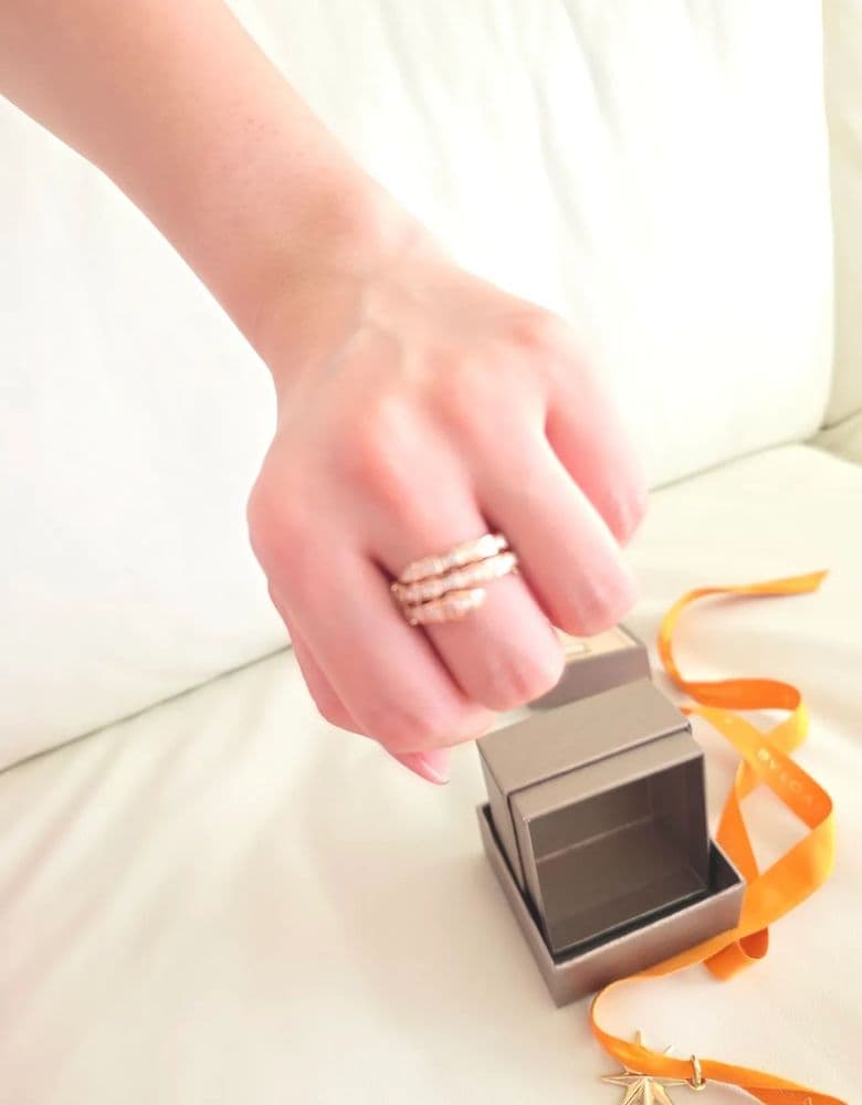 Bvlgari Serpenti Two-Row Pavé Ring