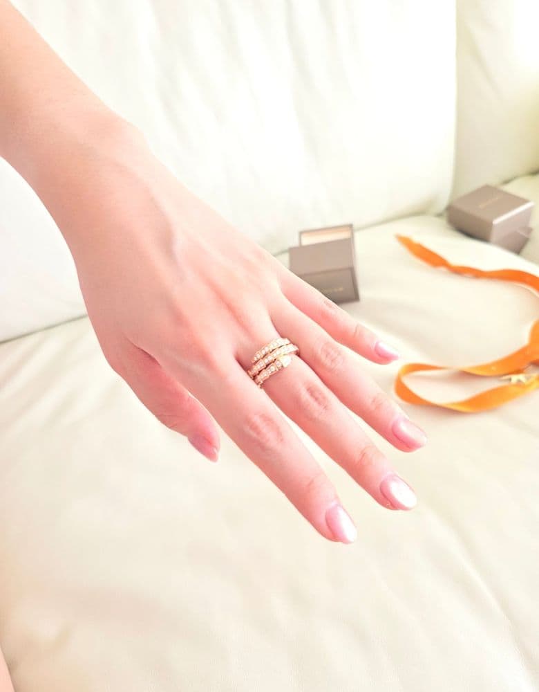 Bvlgari Serpenti Two-Row Pavé Ring