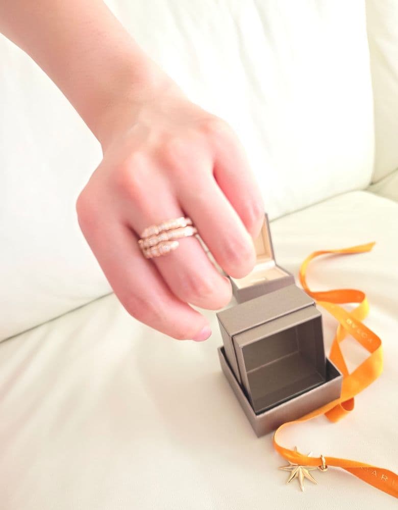 Bvlgari Serpenti Two-Row Pavé Ring