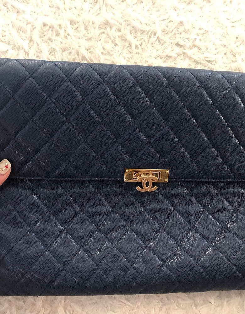 Chanel Clutch Bag in Caviar Leather
