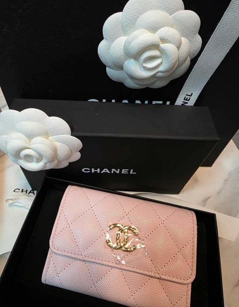 샤넬 카드홀더 연핑크