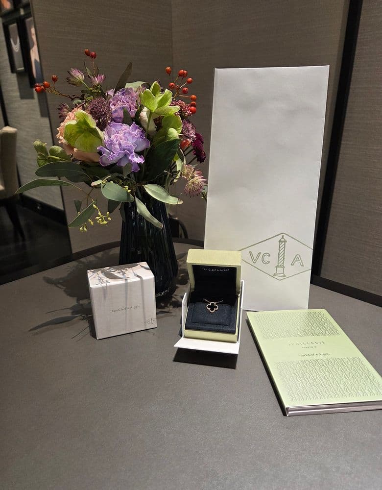 Van Cleef Vintage Alhambra Onyx Necklace