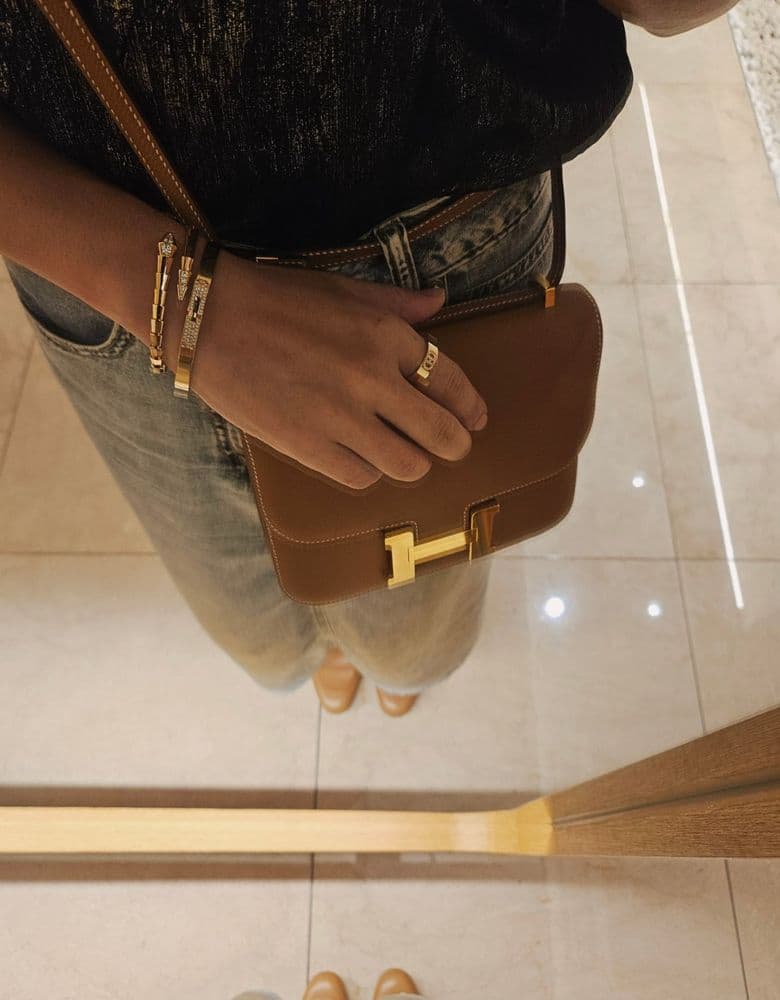 Hermès Constance 18 Gold with Gold Hardware