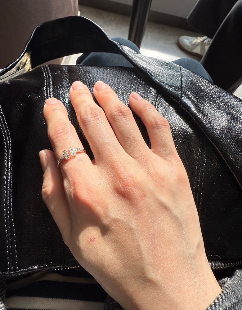 티파니 티링 와이어링 로즈골드