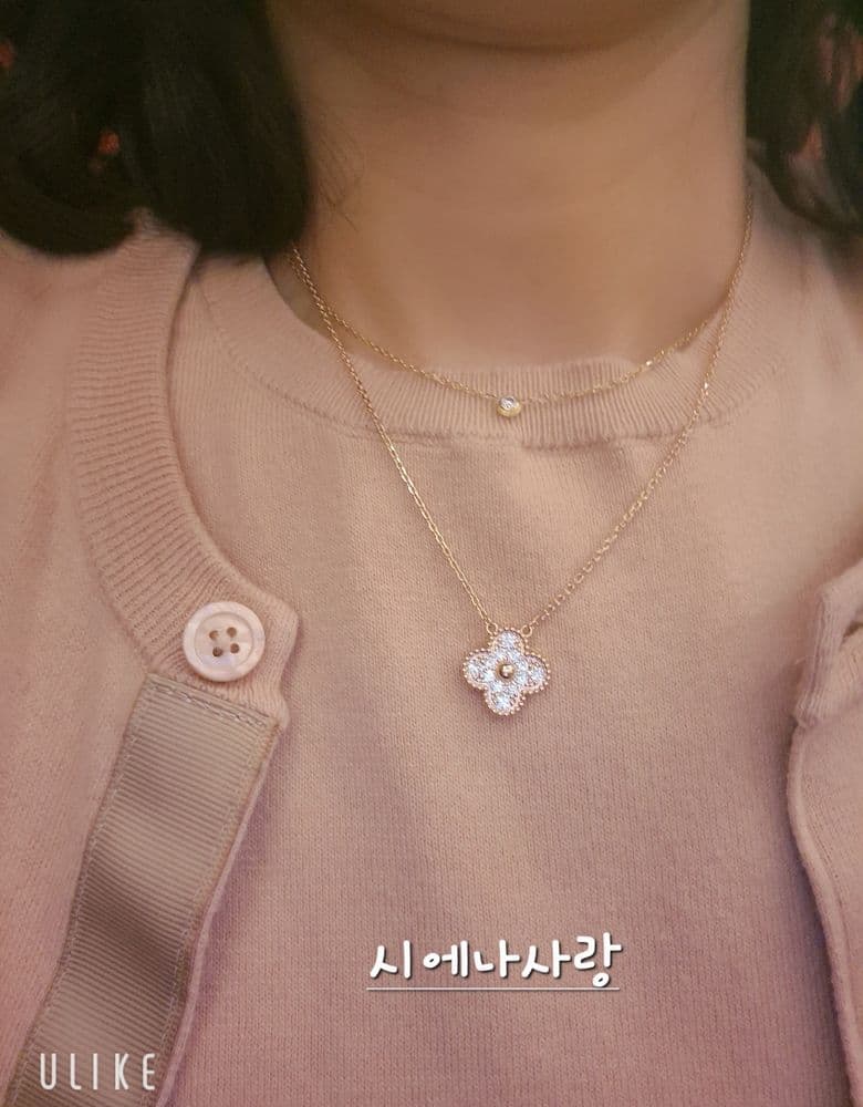 반클 빈티지다이아 로골 목걸이