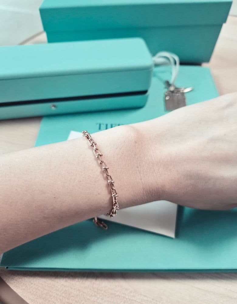 티파니 하드웨어  마이크로 링크 로즈골드