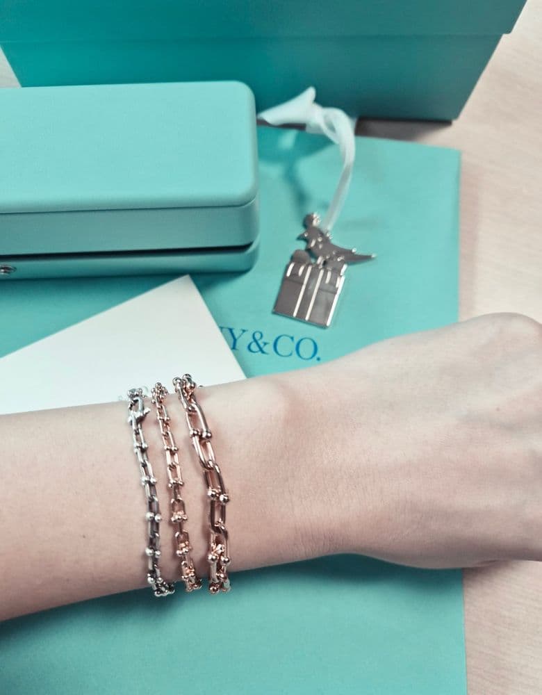 티파니 하드웨어  마이크로 링크 로즈골드