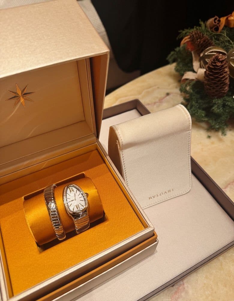 불가리 세르펜티 워치 옐골 콤비 다이아