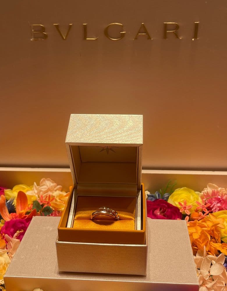 불가리 세르펜티 반지 라지 로즈골드
