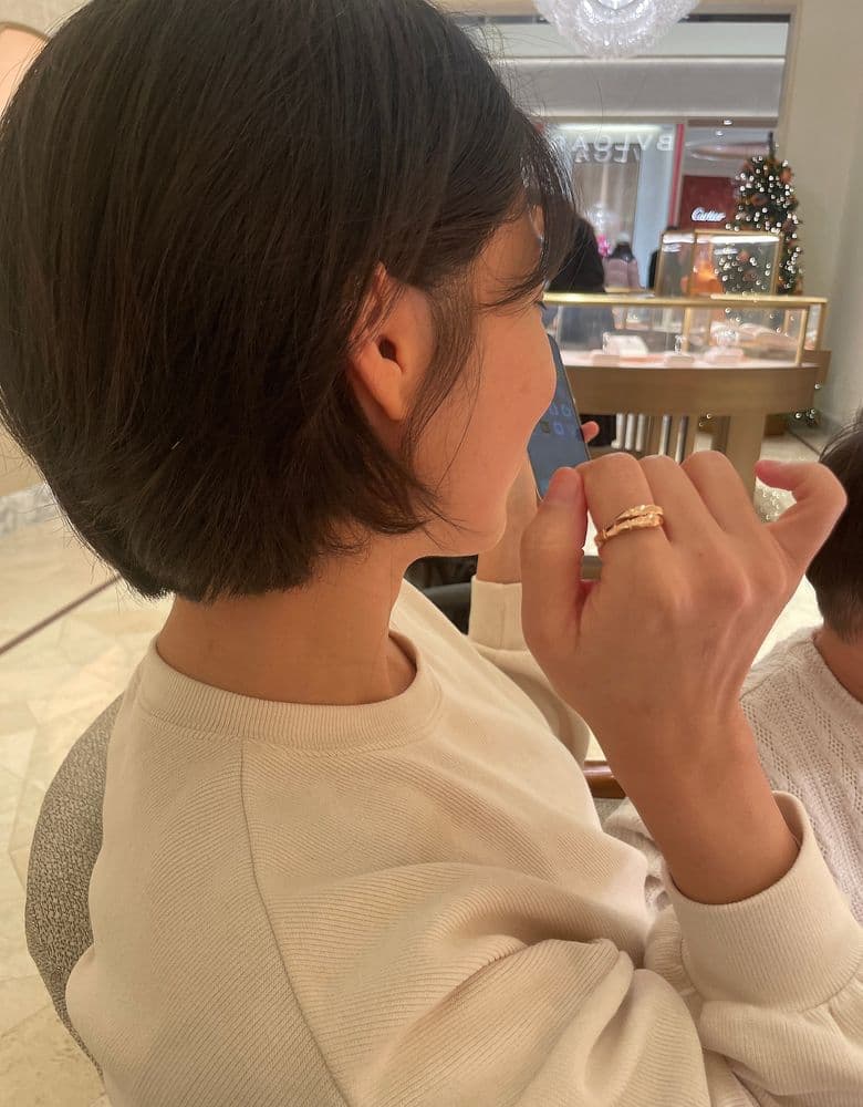 불가리 세르펜티 반지 라지 로즈골드