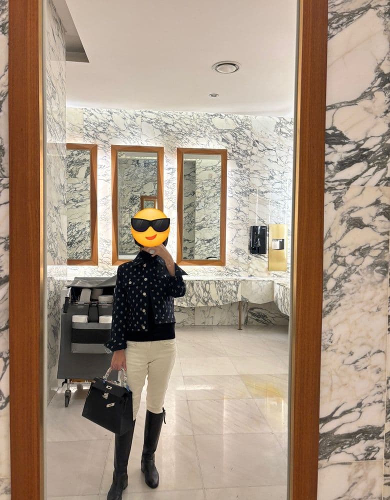 에르메스 샹달 데님 자켓