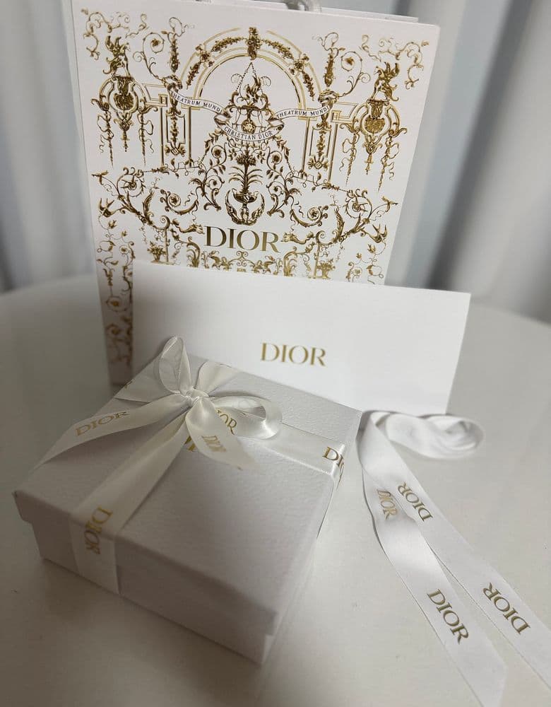 디올 레이디 카드 지갑 페이던트 블랙