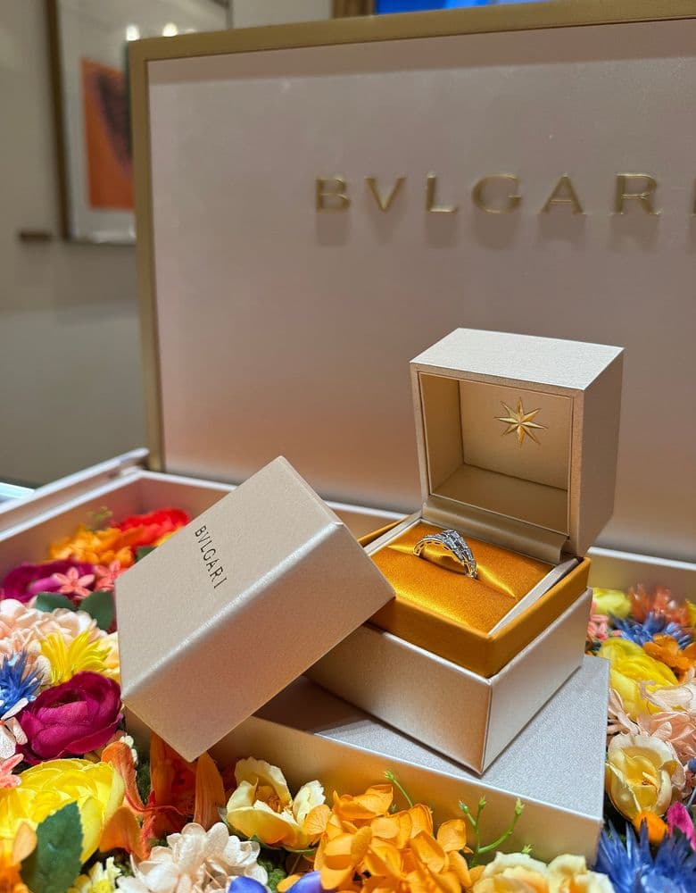 불가리 세르펜티 풀파베 링 화이트 골드