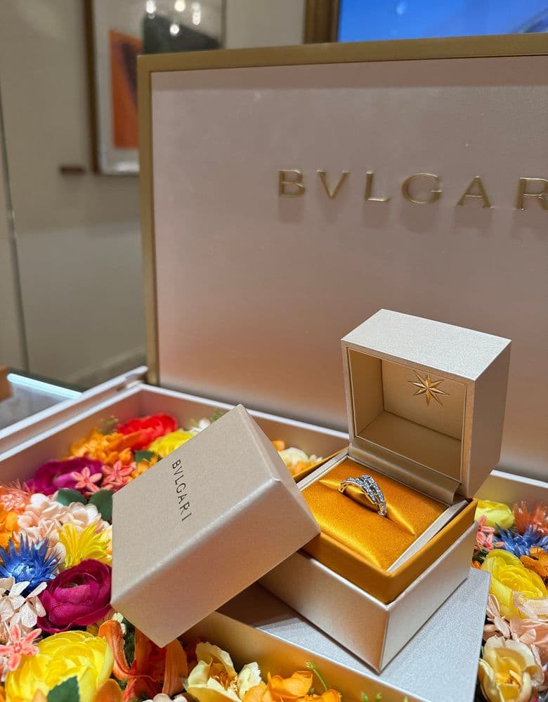 불가리 세르펜티 풀파베 링 화이트 골드