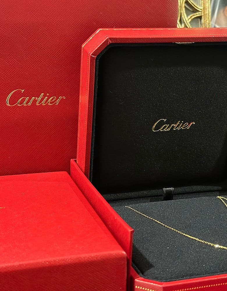 까르띠에 다무르 & 티파니 스마일 미디움 옐로우 골드