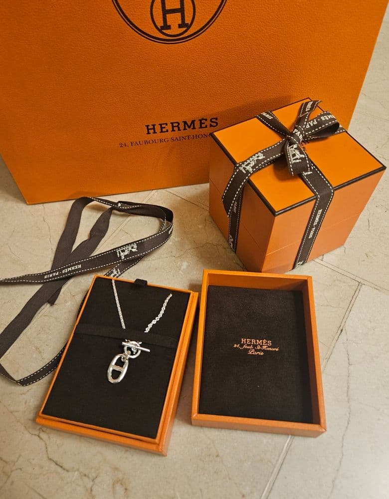 에르메스 샹달 실버 네크리스