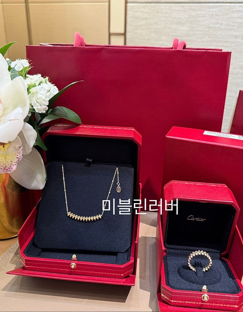 르띠에 인상 전 구입 (베누아 워치, 클래쉬 드 목걸이 & 반지)