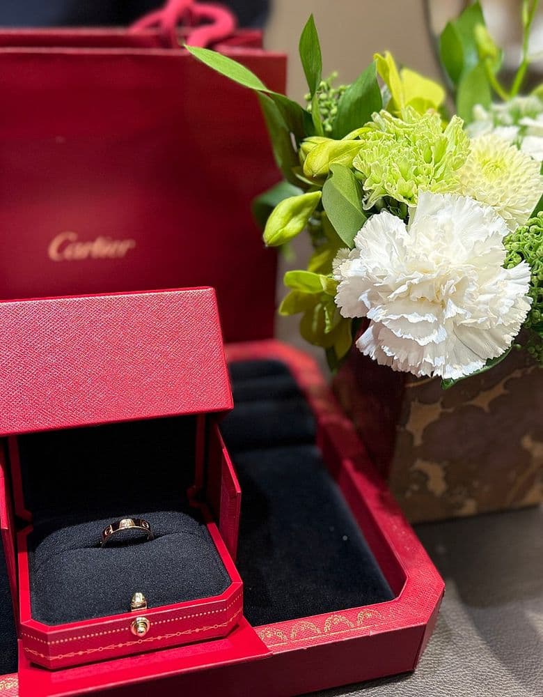 까르띠에 러브링 핑크 골드 10호