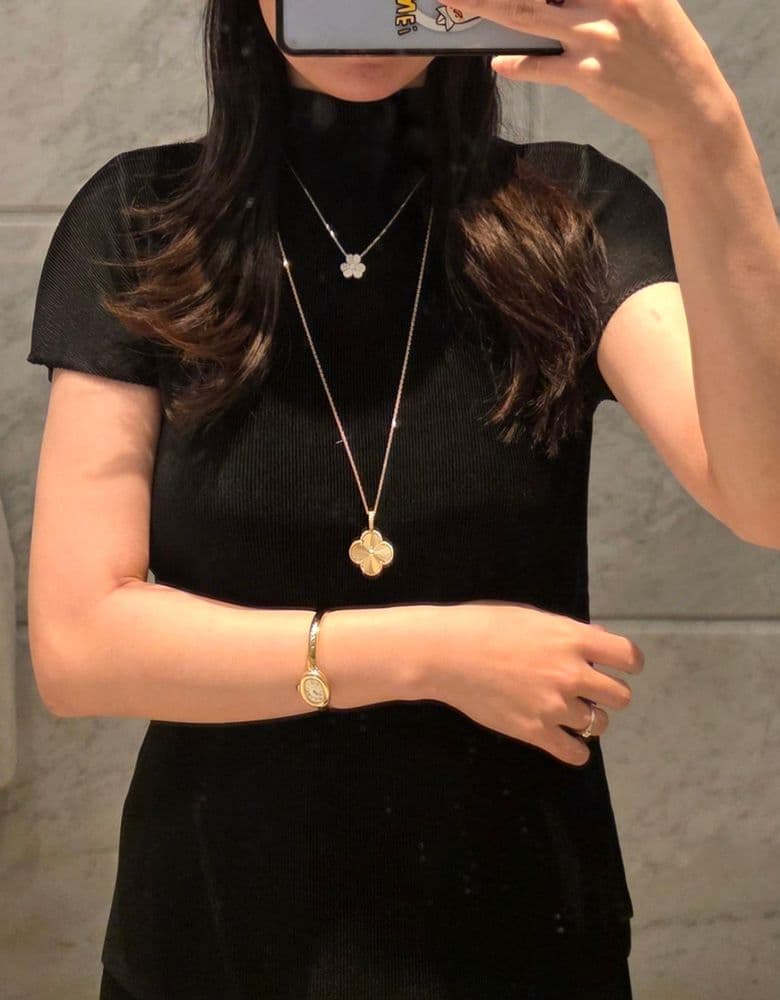 반클리프 아펠 매직 알함브라 기요셰 목걸이