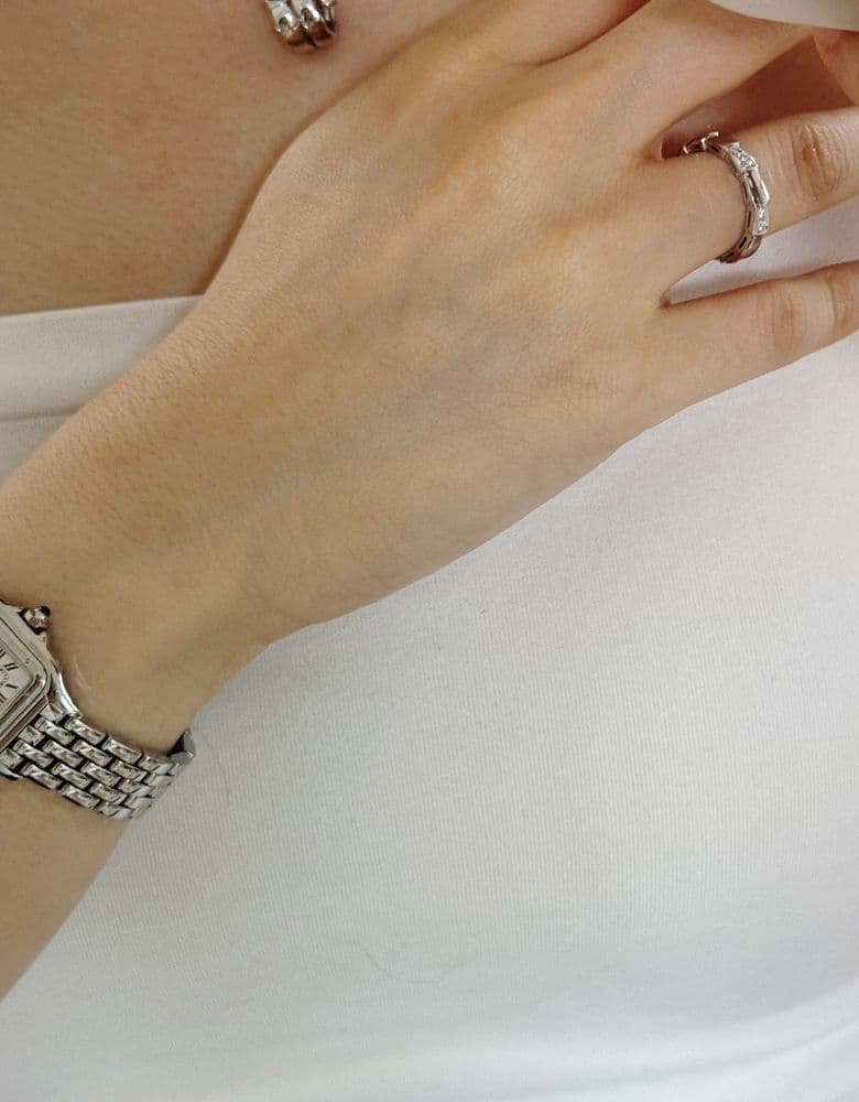 불가리 세르펜티 화이트골드 목걸이