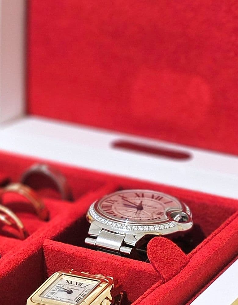 까르띠에 발롱블루 다이아 시계 33