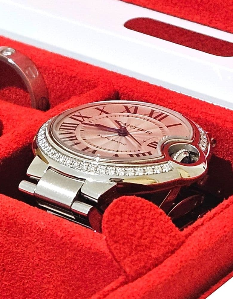 까르띠에 발롱블루 다이아 시계 33