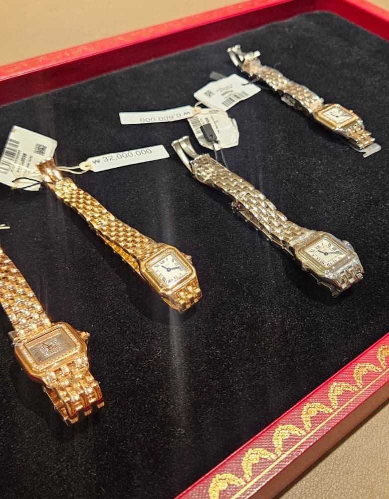 예쁜 까르띠에 팬더 골드, 스틸 다이아 시계