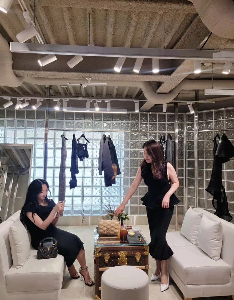 Louis Vuitton black knit two-piece set