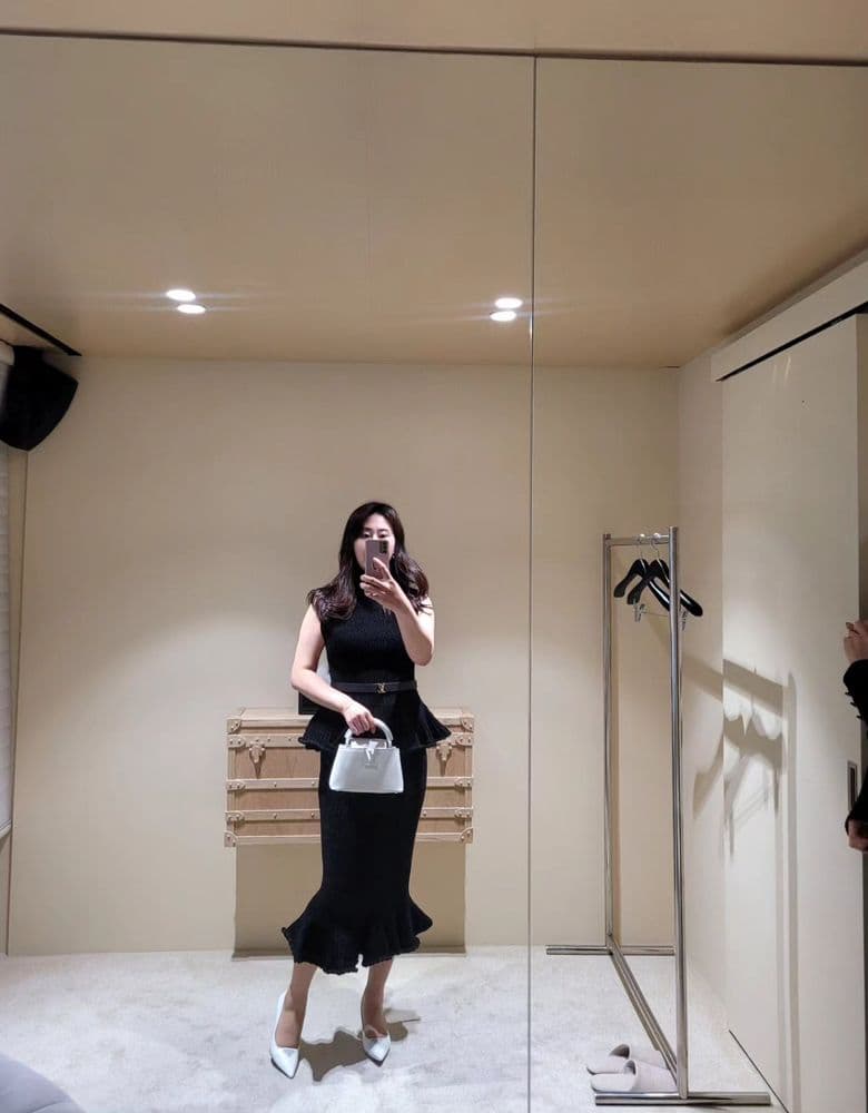 Louis Vuitton black knit two-piece set