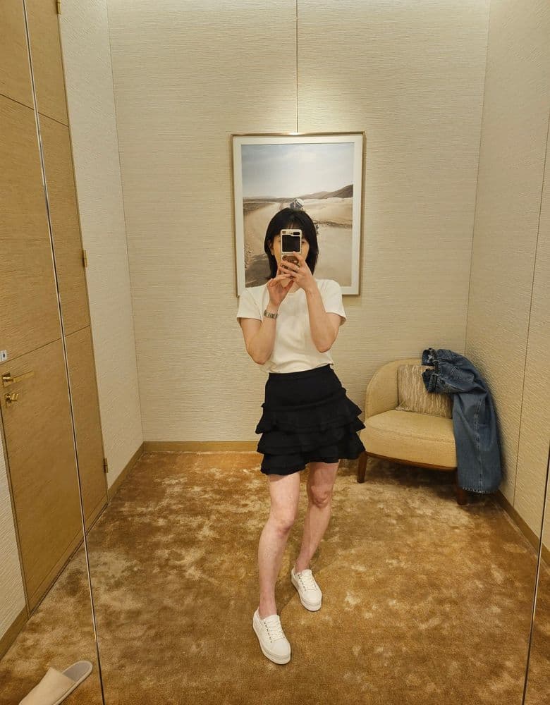 Louis Vuitton jeans and skirts.