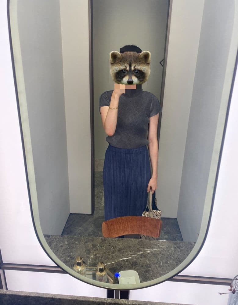 Pleats Please dresses, tops, and skirts.