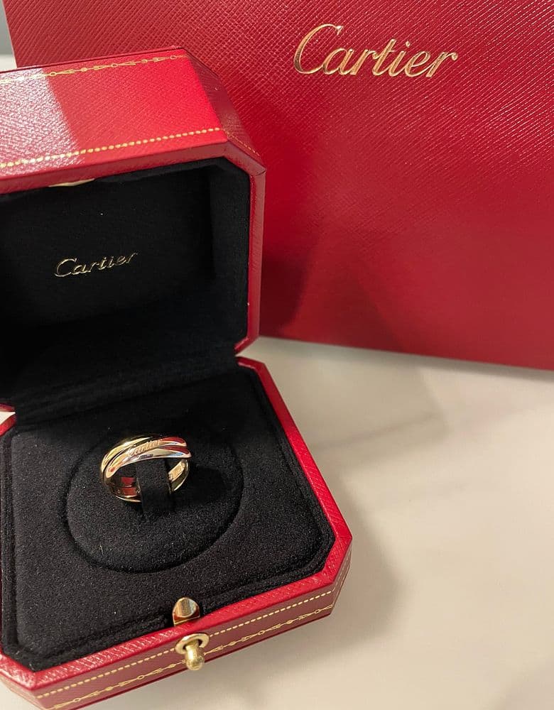 Cartier Juste un Clou bracelet and Trinity ring (small).