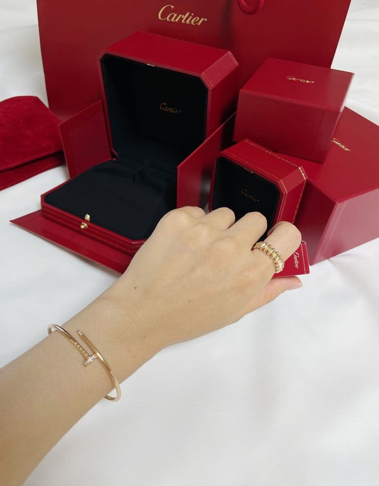 까르띠에 앵끌루 다이아 sm 팔찌 & 클래쉬드 링