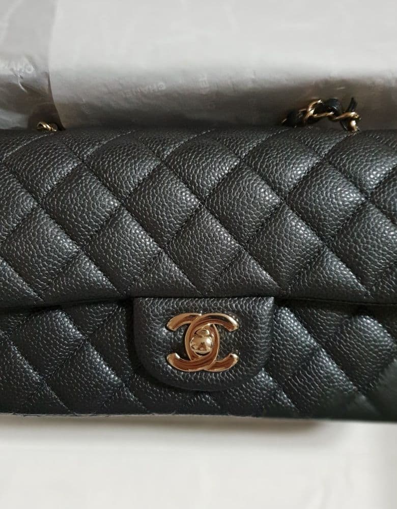 Chanel New Mini Caviar in Dark Gray