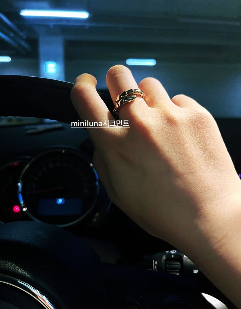 Chanel Tambourine Bag (round bag) + Celine Scrunchie, and a Bulgari Serpenti Ring.