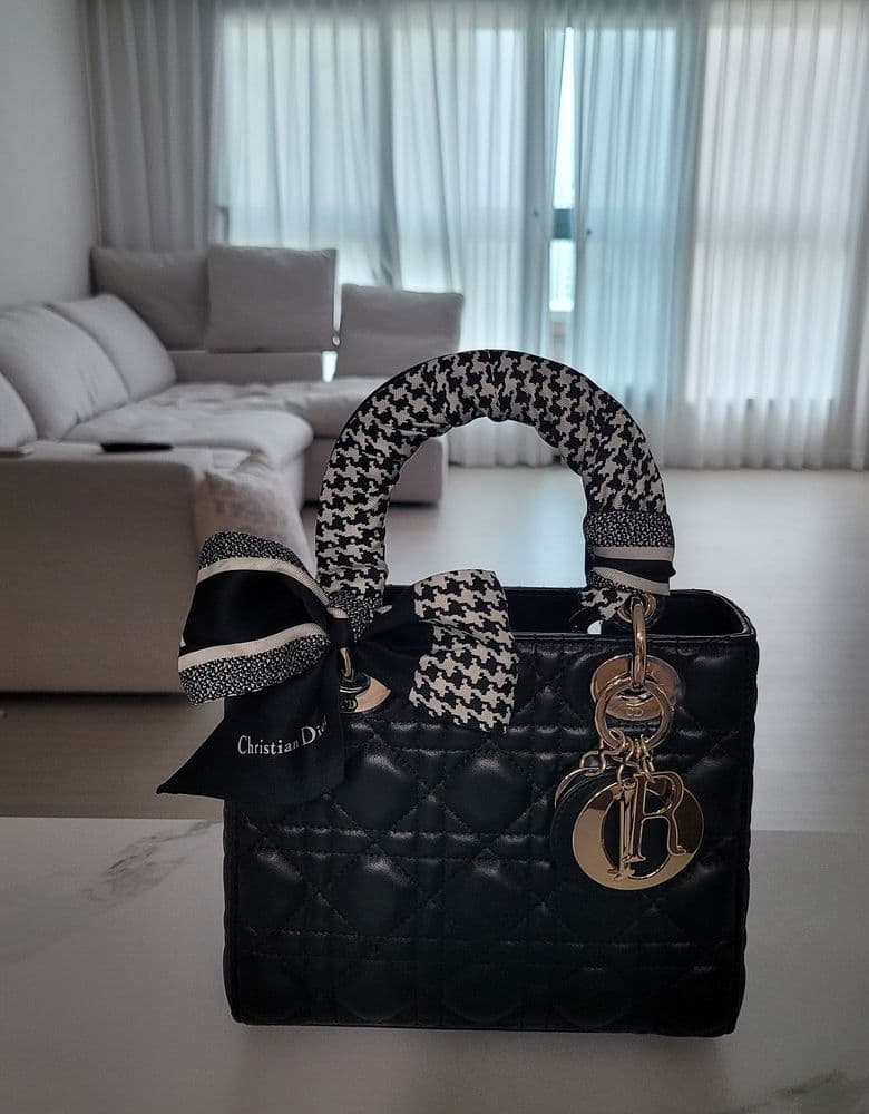 Dior Small Lady Dior My ABC Dior Bag Cannage Lambskin Black