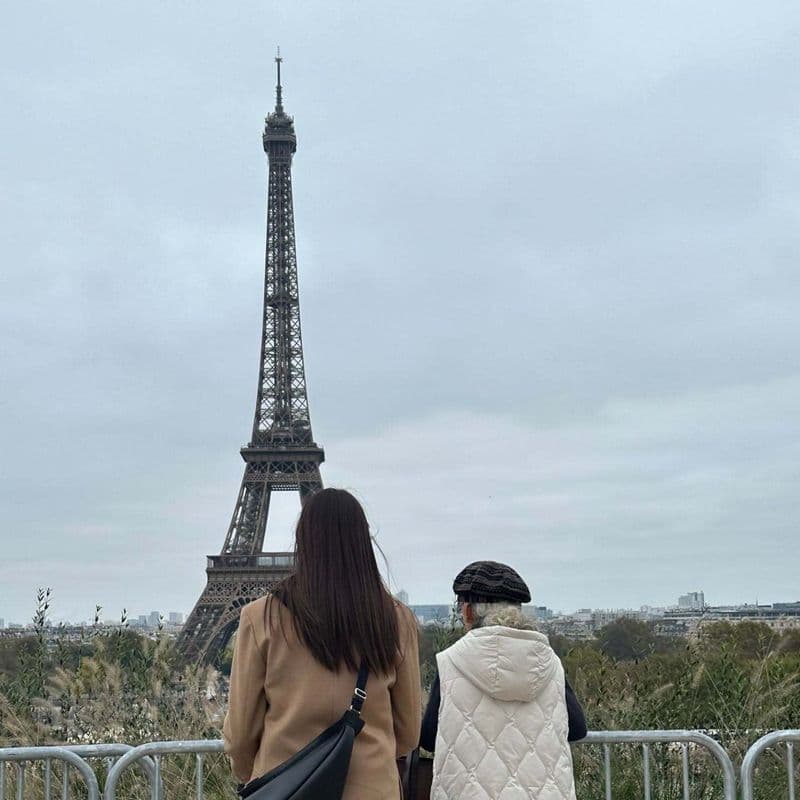 모델 한혜진, 스타일도 닮은 모녀 여행룩