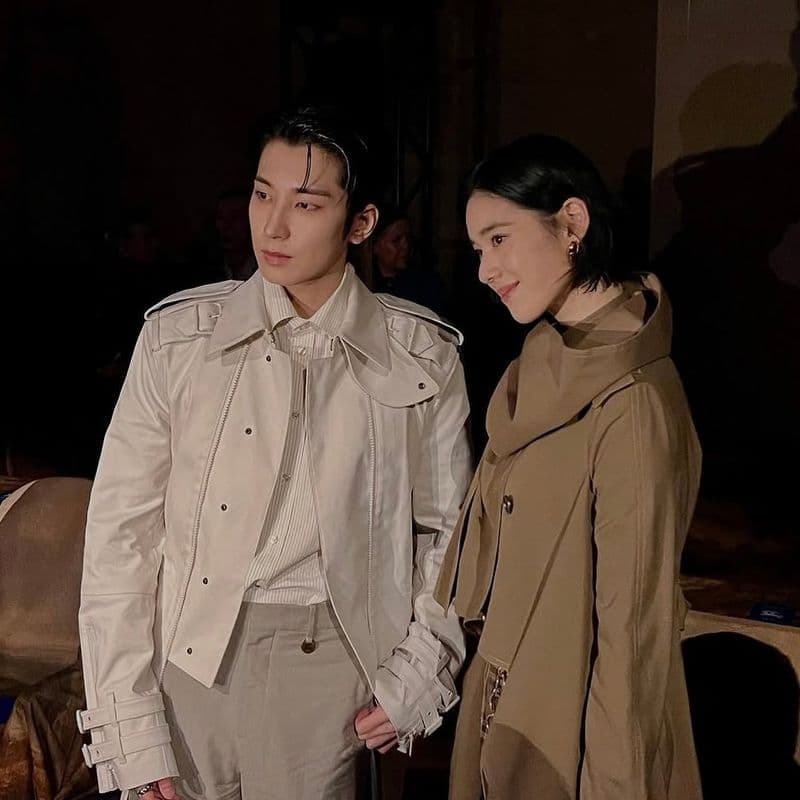 한 편의 로맨스 영화처럼, 버버리의 정은채와 세븐틴 원우