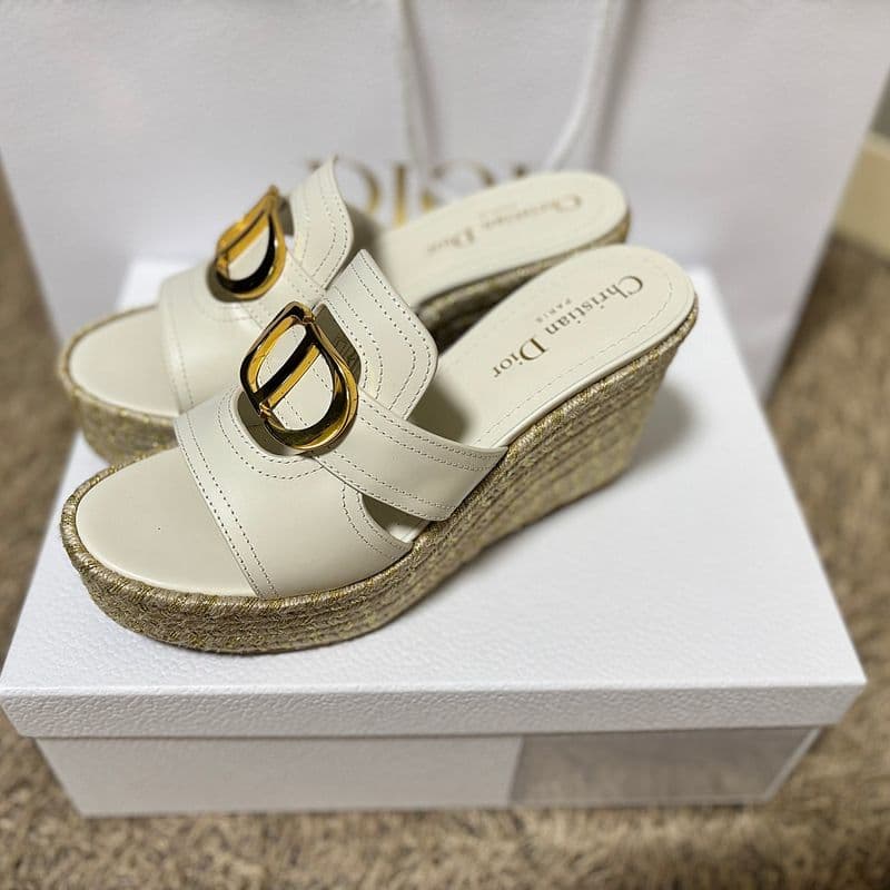 디올 몽테인 뮬 웨지힐 구매 후기 : 코디 만능템