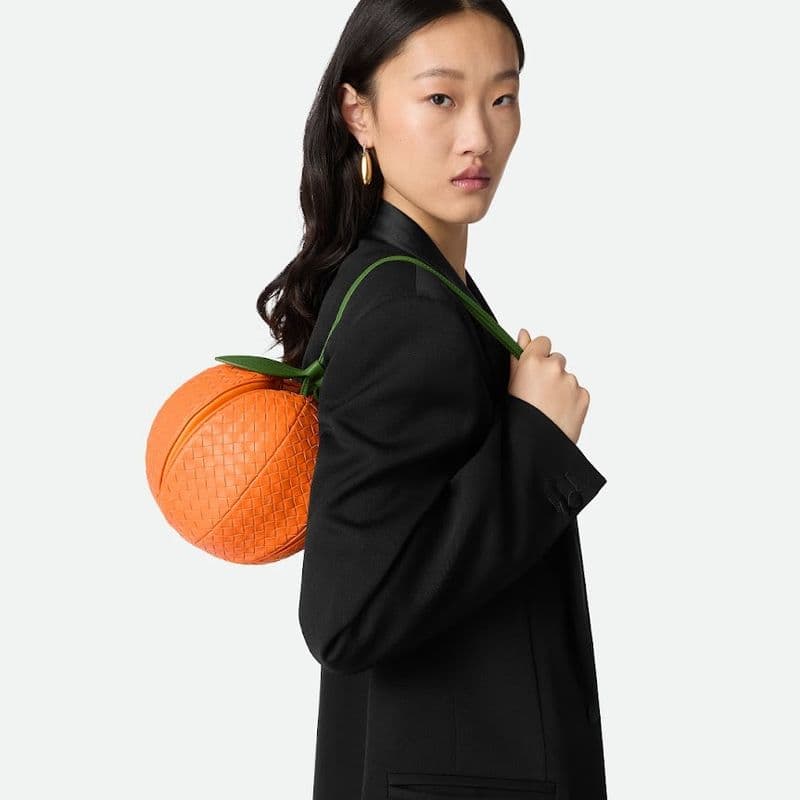 보테가 베네타의 상큼한 가방, 오렌지 멀티 파우치