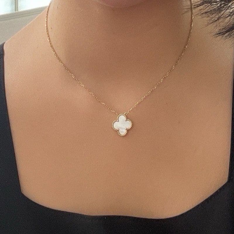 Van Cleef & Arpels Vintage Alhambra Mother of Pearl Necklace: Seasonal Styling Inspo